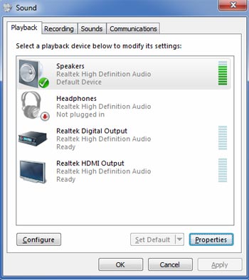 Microphone Volume Control Windows 7
